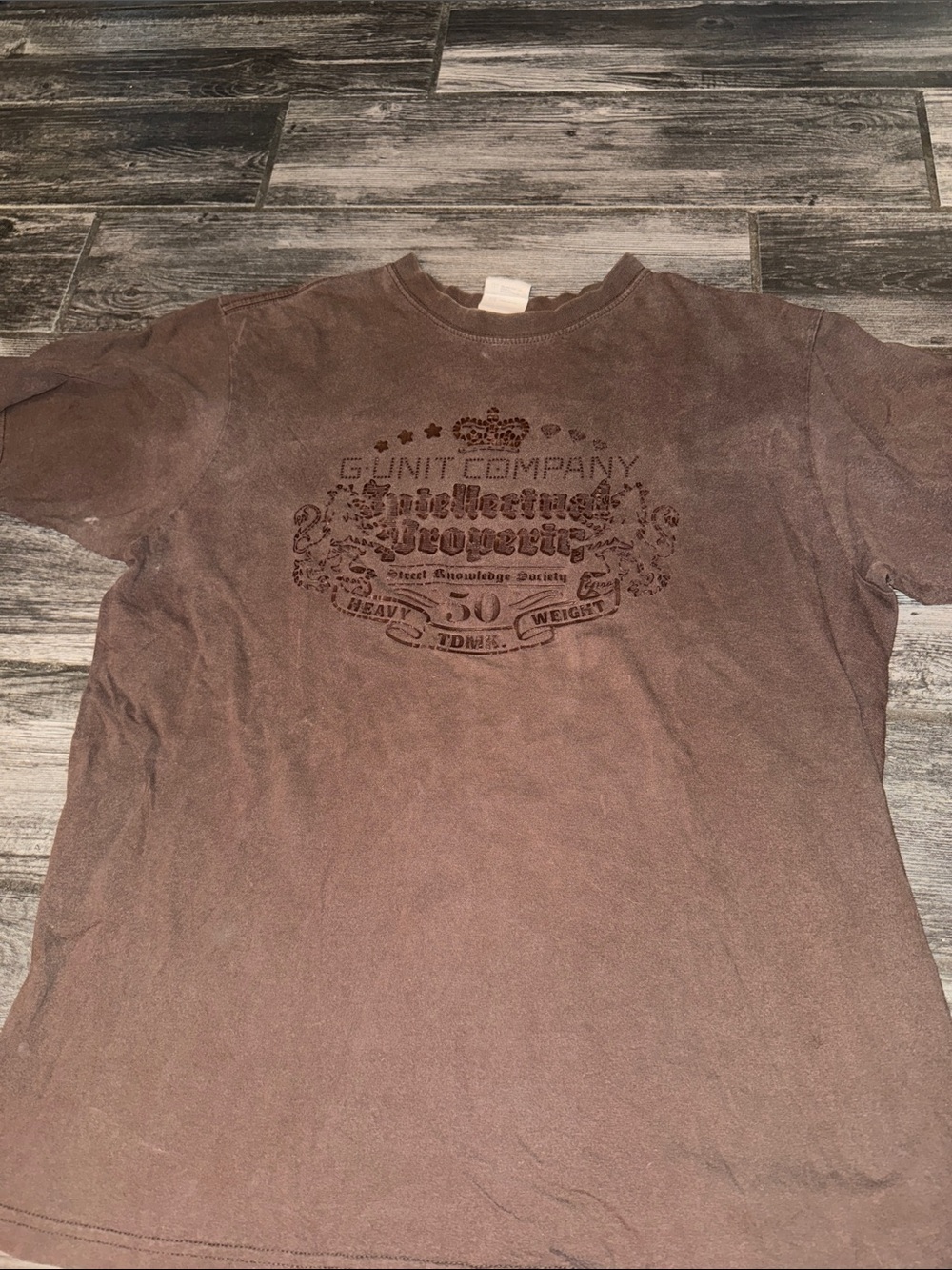 G-Unit Company Brown Graphic Short Sleeve Tee 50 cent vintage